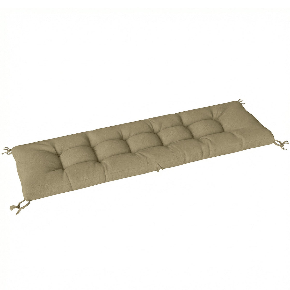 Memory Foam Sun Lounger Cushion with Ties, 190 x 60 cm, Sand — product view 1