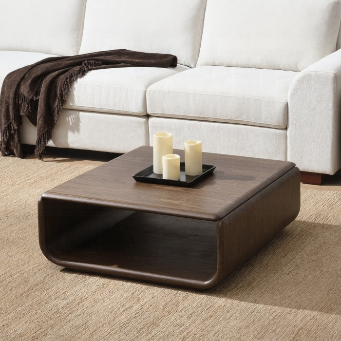 Lanza Dark Walnut Mid-Century Modern Coffee Table – LV05335 — product view 1