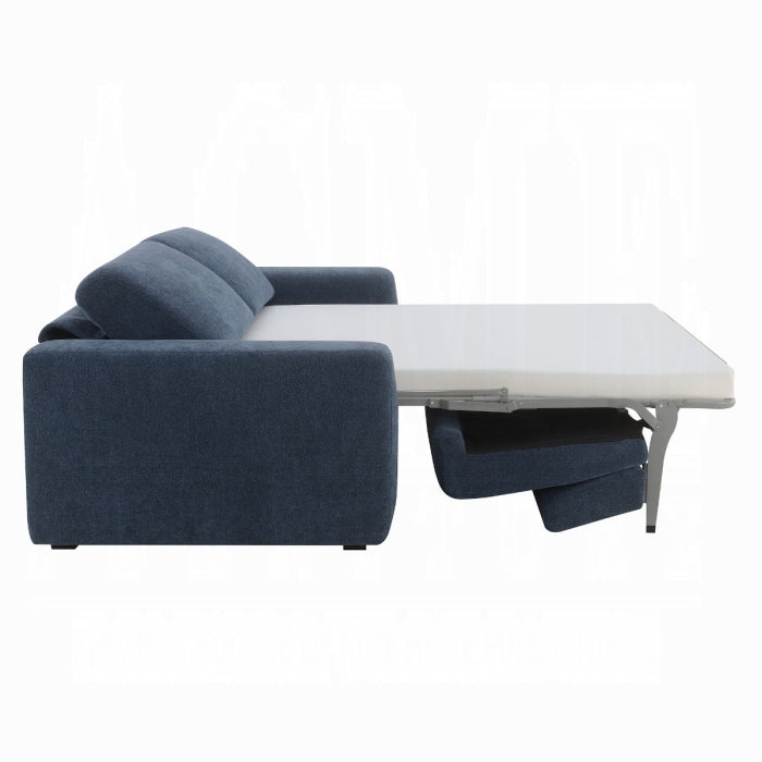 Chesney Dark Blue Chenille Fabric Sleeper Sofa Bed – LV07065 — product view 3