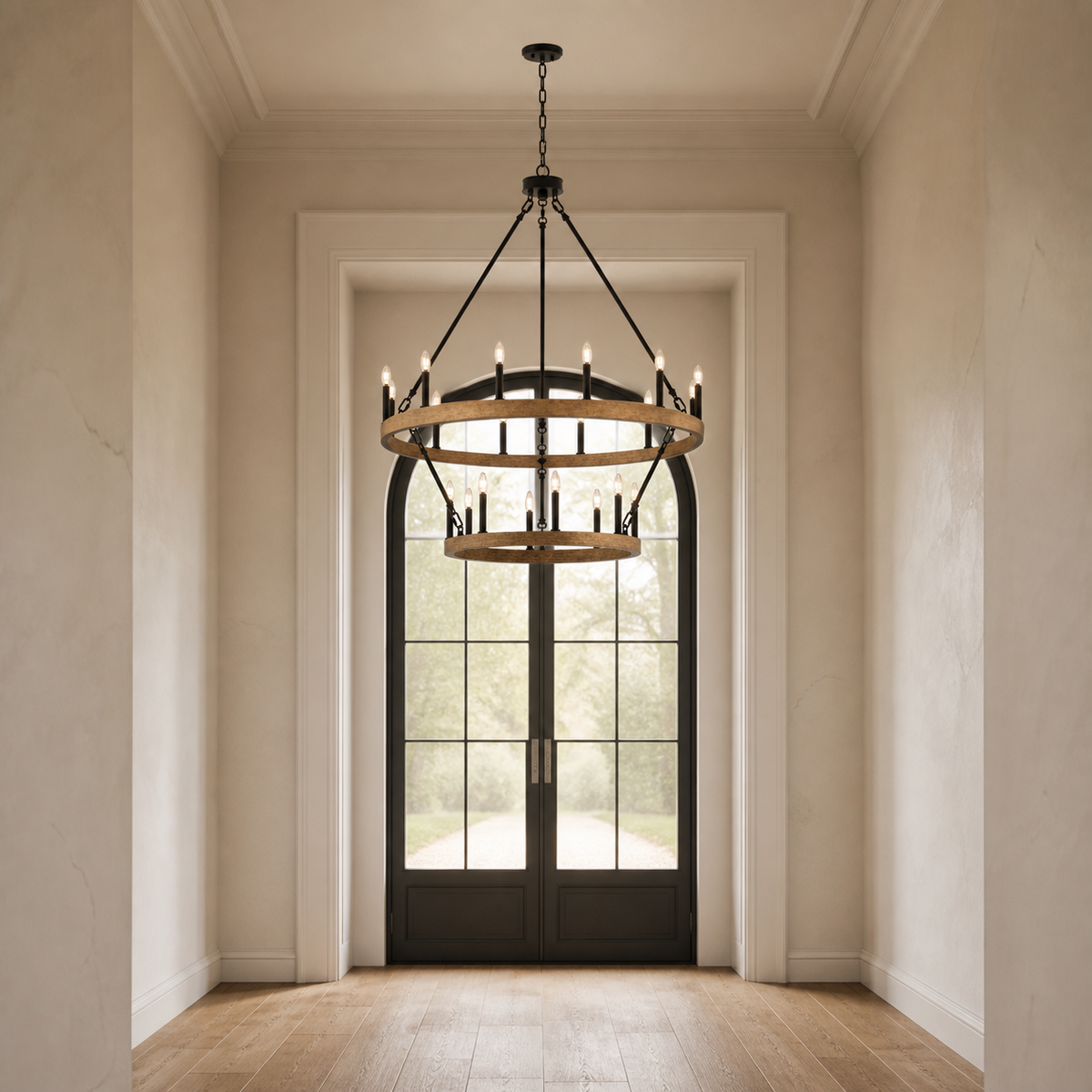 Marnau Modez 20-Light Wagon Wheel Chandelier — product view 5