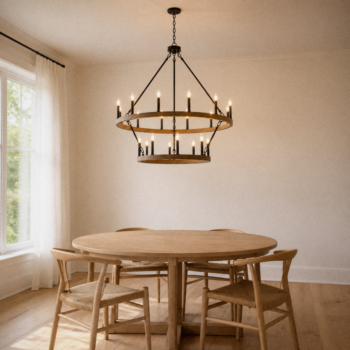 Marnau Modez 20-Light Wagon Wheel Chandelier — product view 1