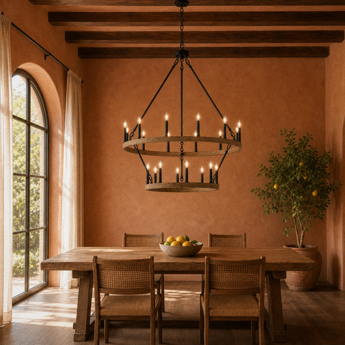 Marnau Modez 20-Light Wagon Wheel Chandelier — product view 3