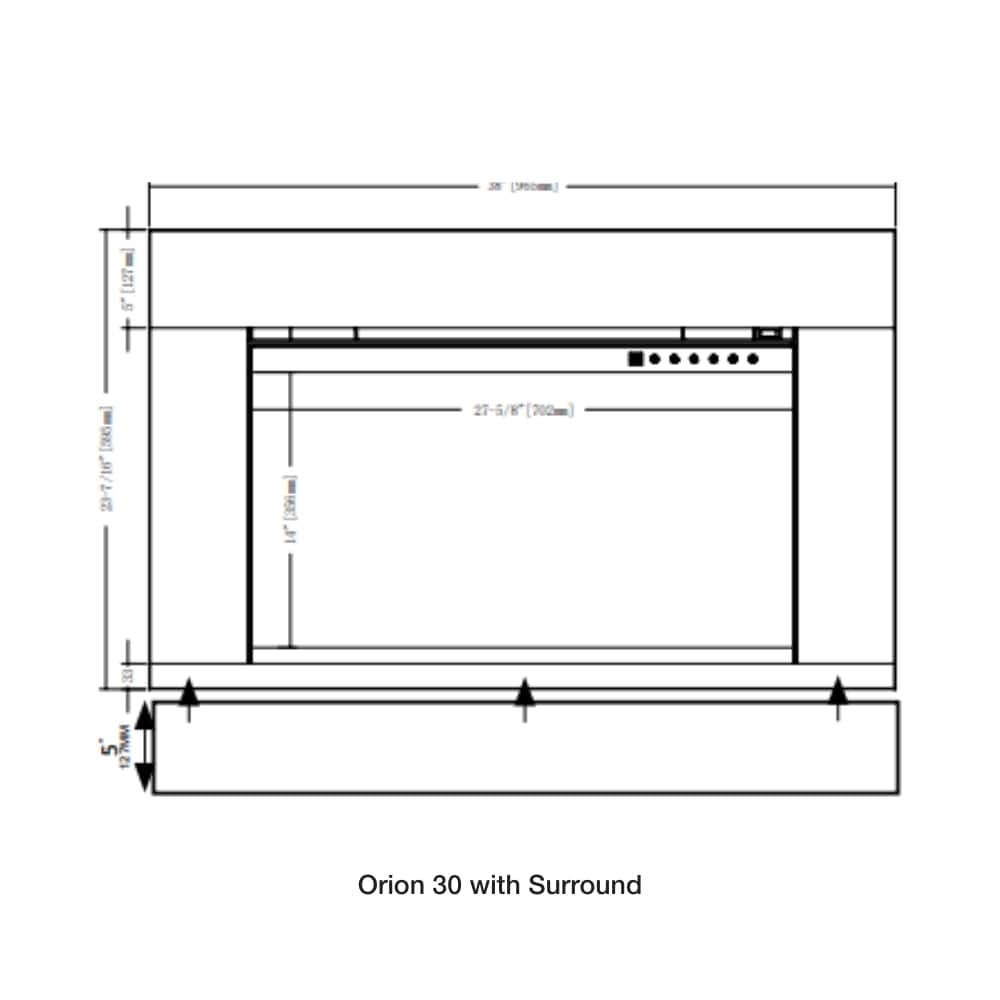 Modern Flames Surround for Orion Traditional Electric Fireplace — product view 4