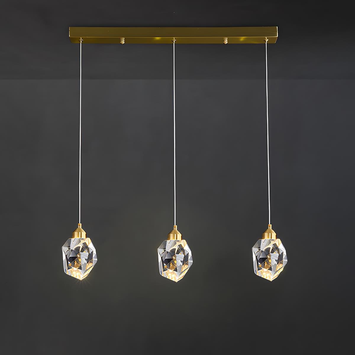 Modern Luxury Dimmable Brass Crystal Pendant Lights — product view 4