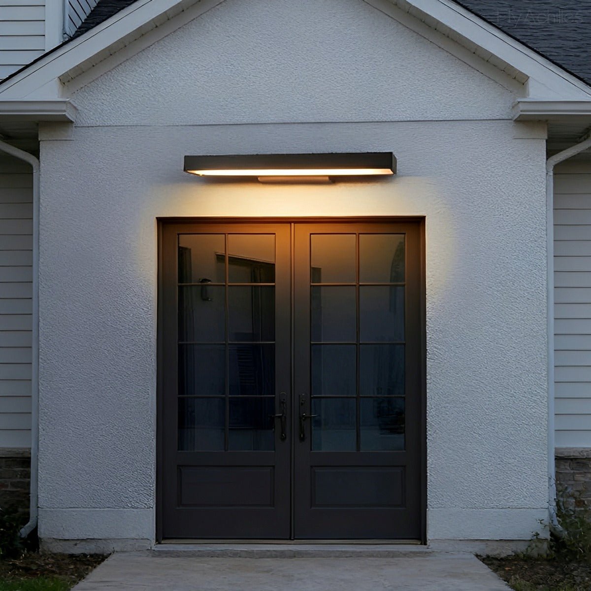 Modern Minimalist Waterproof Outdoor Black Motion Sensor Wall Sconce — product view 4