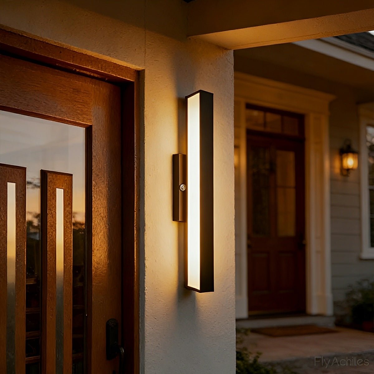 Modern Minimalist Waterproof Outdoor Black Motion Sensor Wall Sconce — product view 3