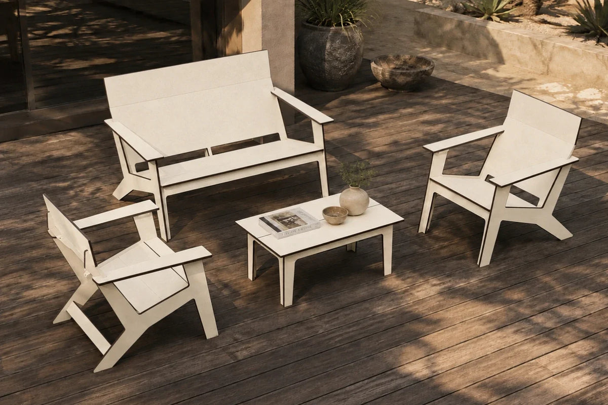 Modern Poly Adirondack Chair Set — product view 2