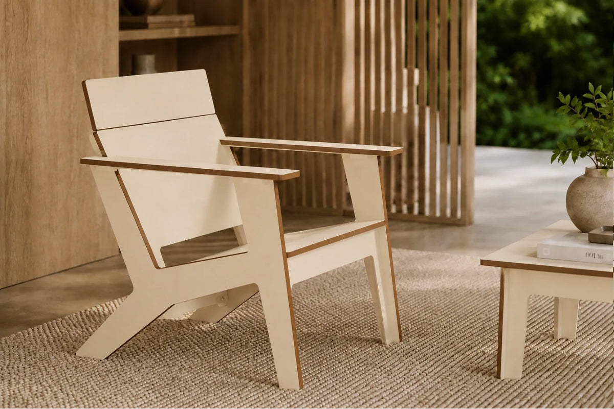 Modern Poly Adirondack Chair Set — product view 5