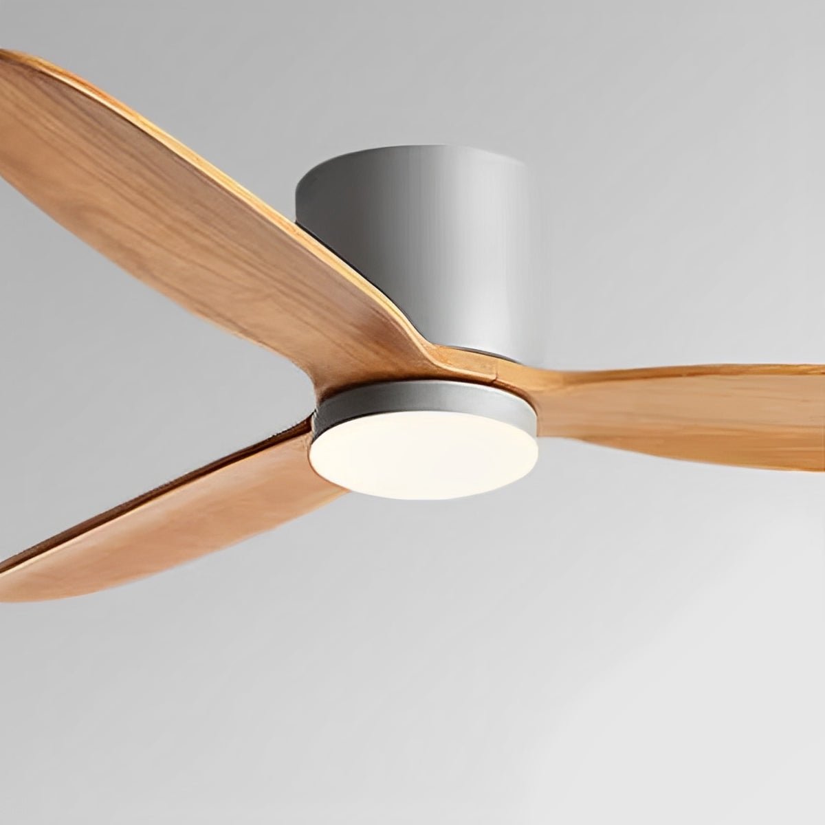 Modern Wood Grain Reverse 6-Speed Inverter Ceiling Fan Light — product view 2
