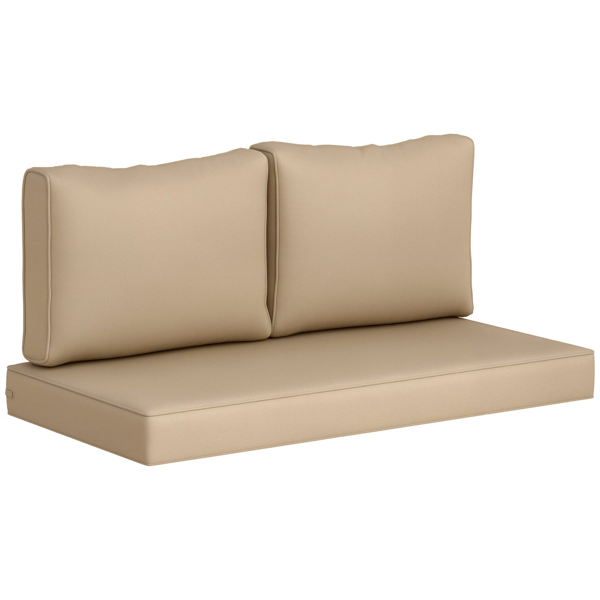 2 Seater Outdoor Seat Cushions with Backrest, Beige — product view 1