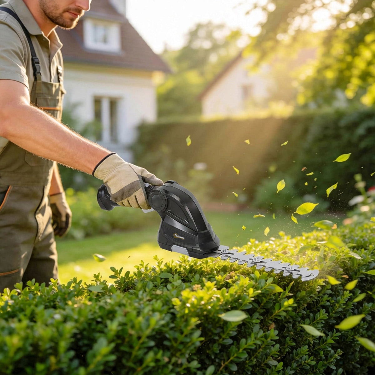 2-in-1 Cordless Hedge Trimmer & Grass Shear with 2 Batteries — product view 3