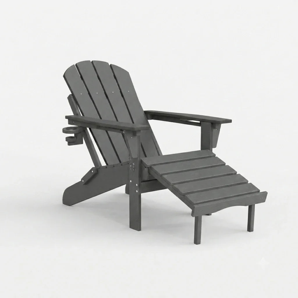HDPE Reclining Adirondack Chair with Footrest — product view 1