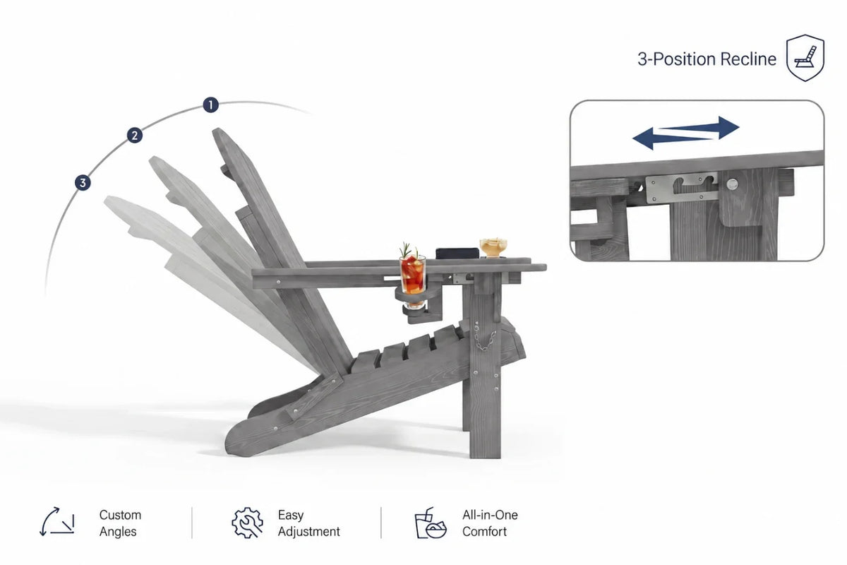 HDPE Reclining Adirondack Chair — product view 5