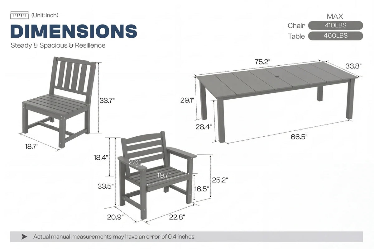 Perli™ Outdoor Dining Set - Table & Chairs — product view 4