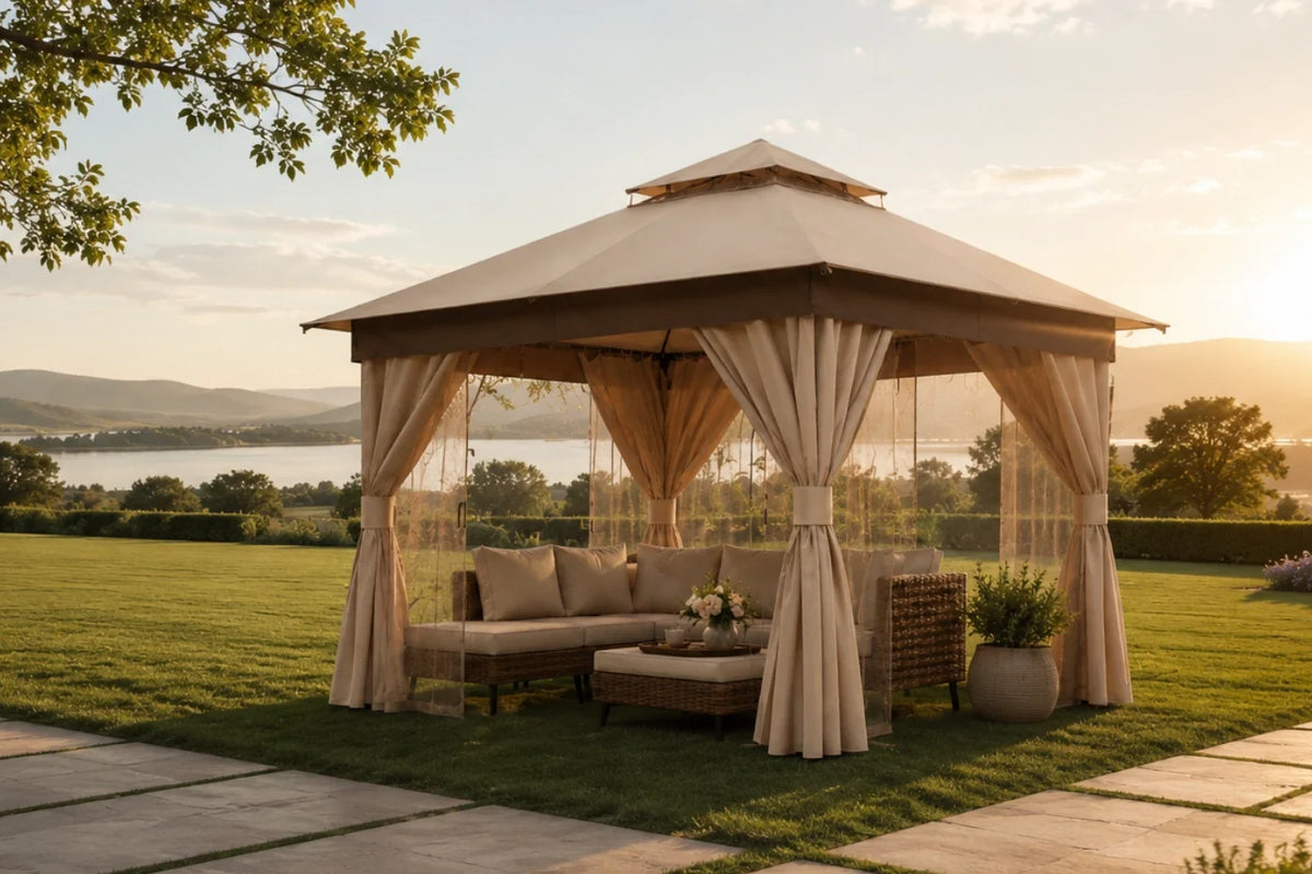 Double Roof Soft Top Gazebo — product view 2