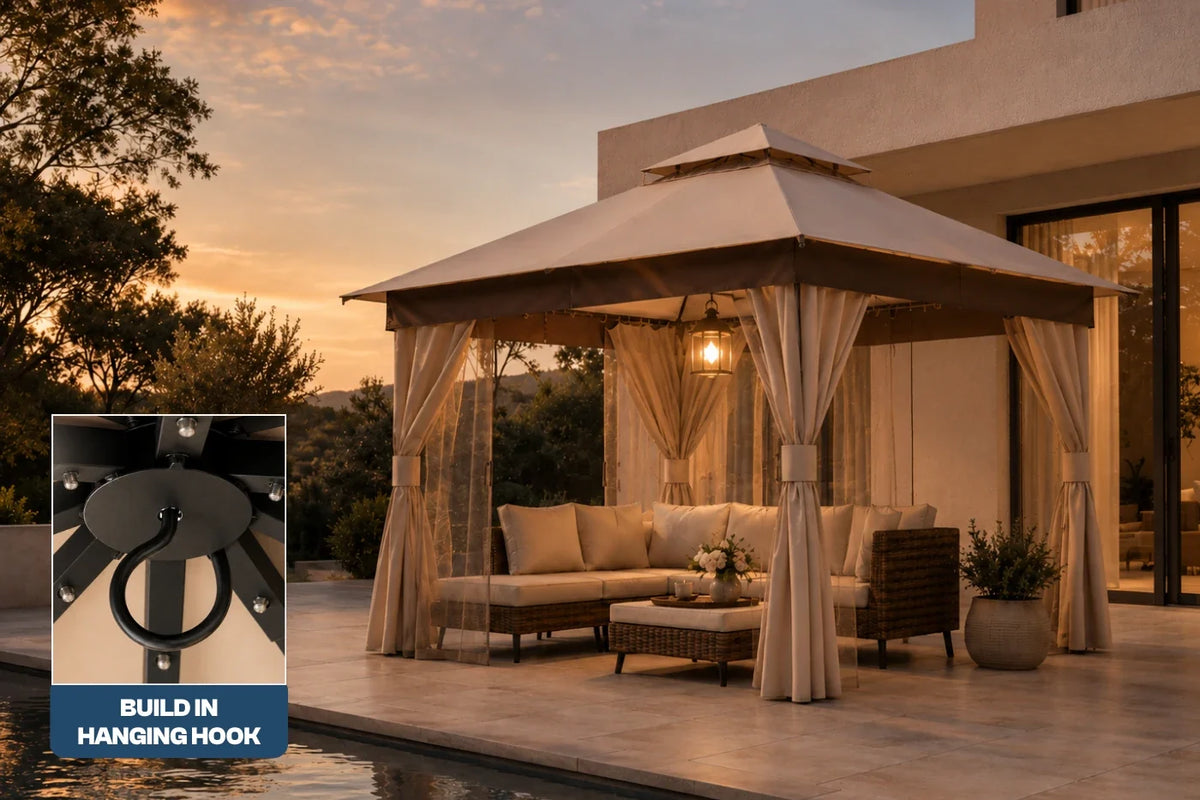 Double Roof Soft Top Gazebo — product view 3