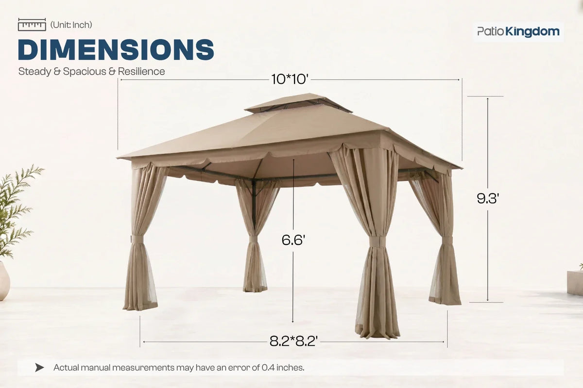 Double Roof Soft Top Gazebo — product view 4