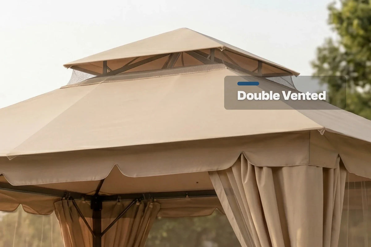 Double Roof Soft Top Gazebo — product view 5