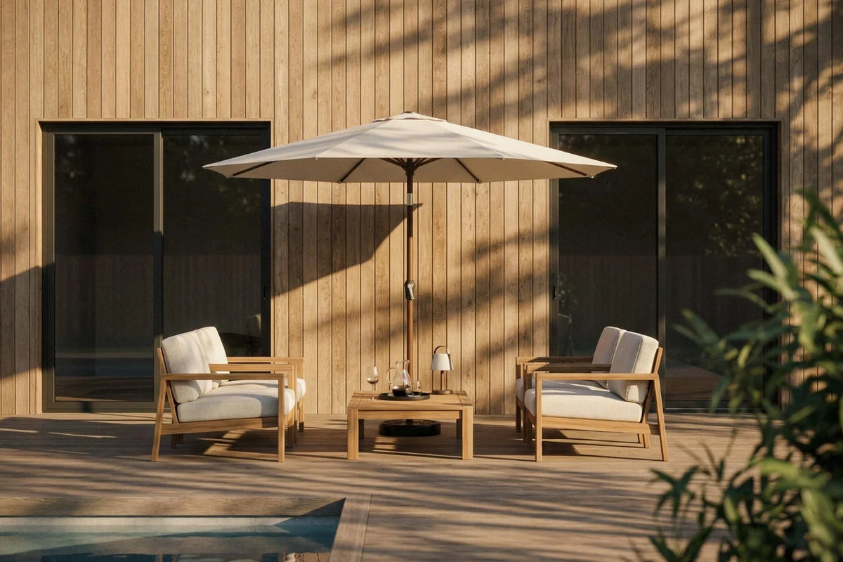Fiberglass Patio Umbrella - Push Button Tilt — product view 6