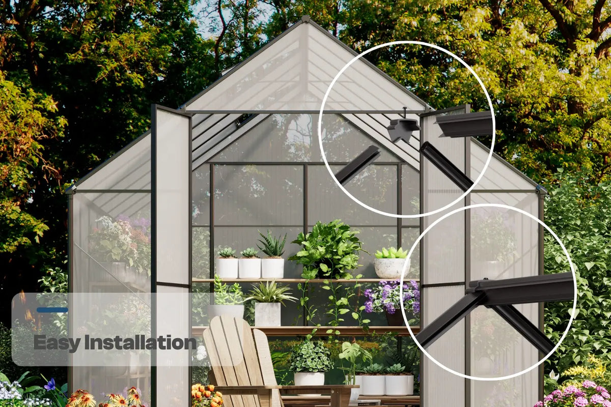 Polycarbonate Greenhouse with Aluminum Frame — product view 5