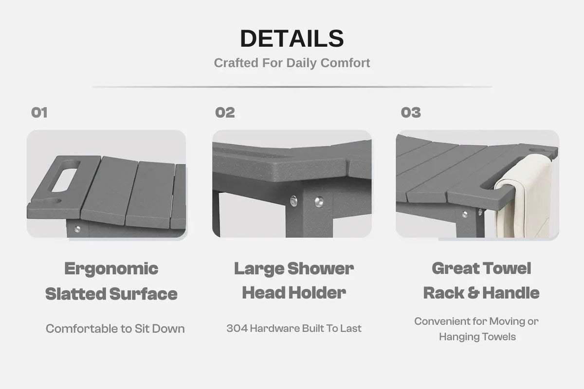 HDPE Shower Bench — product view 6