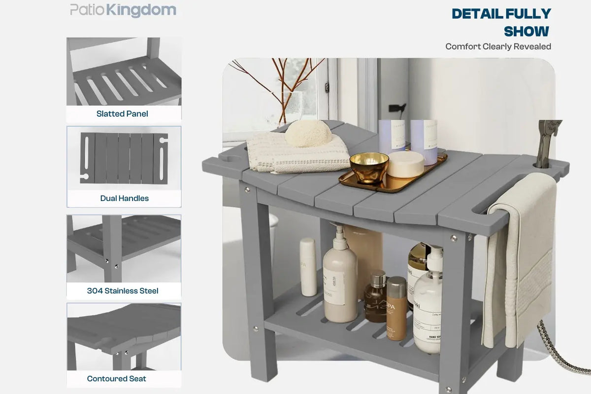 HDPE Shower Bench — product view 7