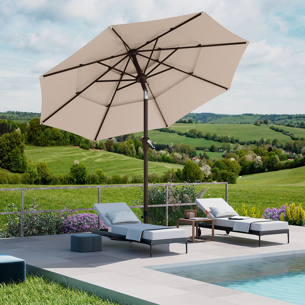 3-Tier Patio Umbrella - Push Button Tilt — product view 3