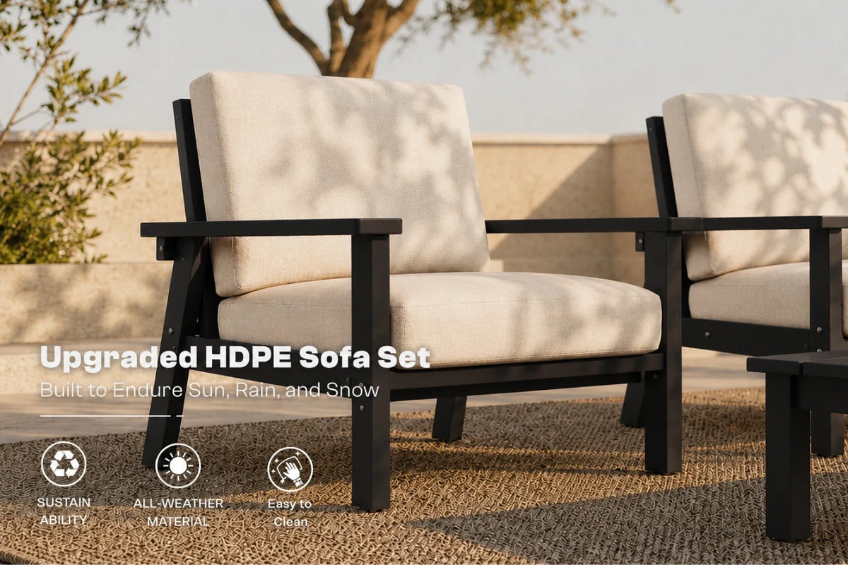 Perli™ HDPE Patio Armchair Set — product view 4