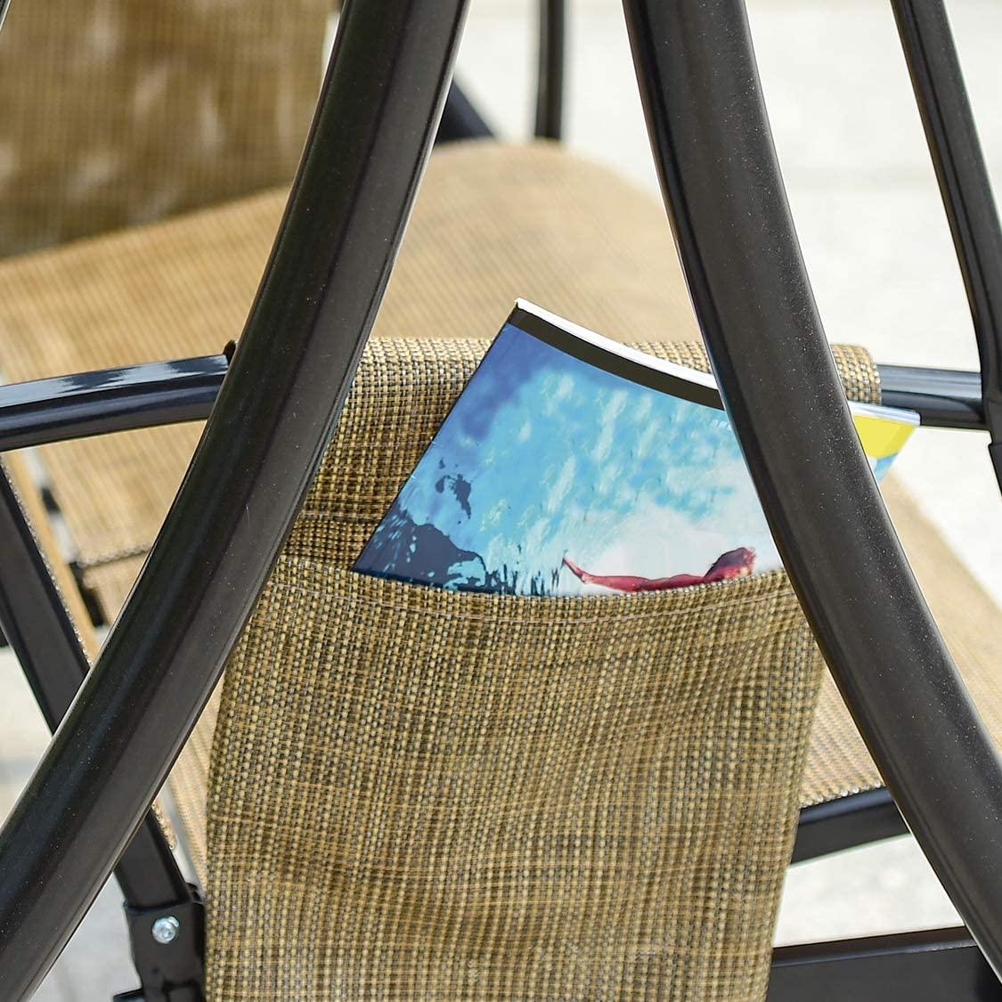 PURPLE LEAF Outdoor Swing Chair Patio Porch Swing - Barcelona Series — product view 6