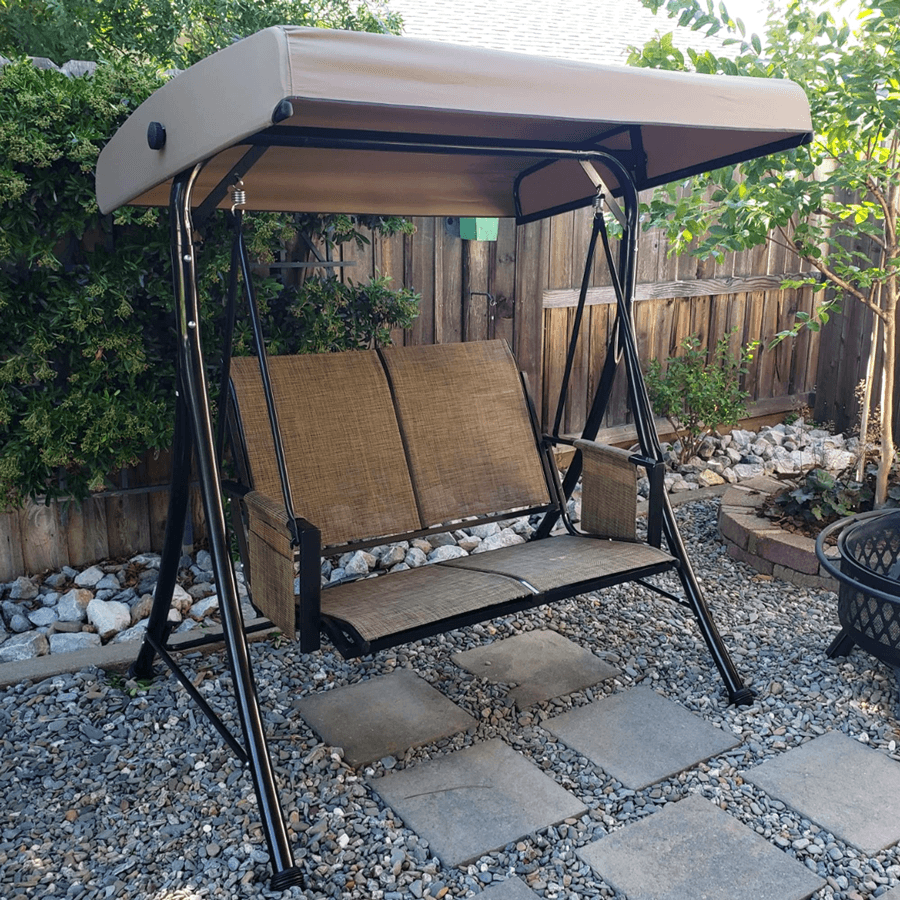 PURPLE LEAF Outdoor Swing Chair Patio Porch Swing - Barcelona Series — product view 7