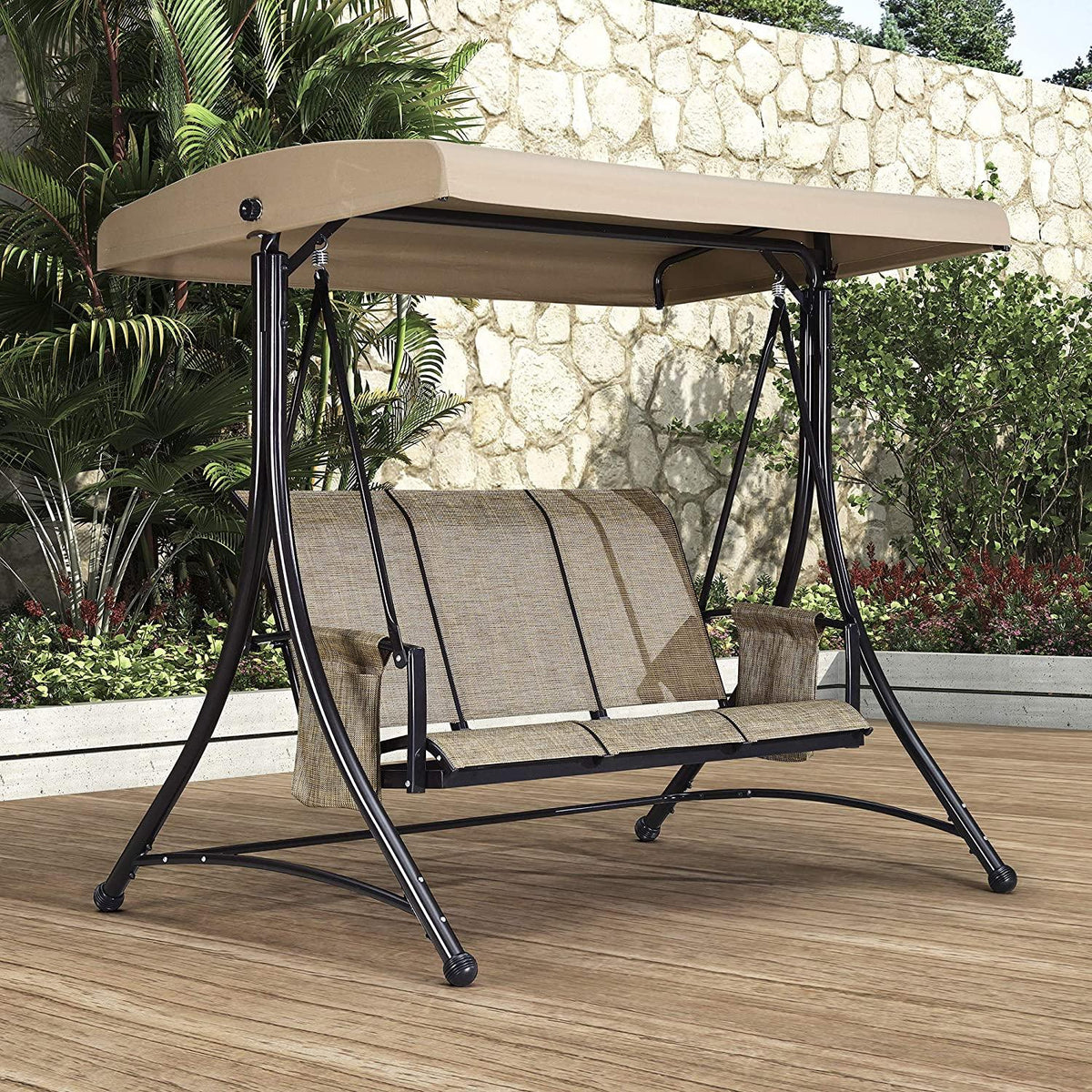PURPLE LEAF Outdoor Swing Chair Patio Porch Swing - Barcelona Series — product view 1