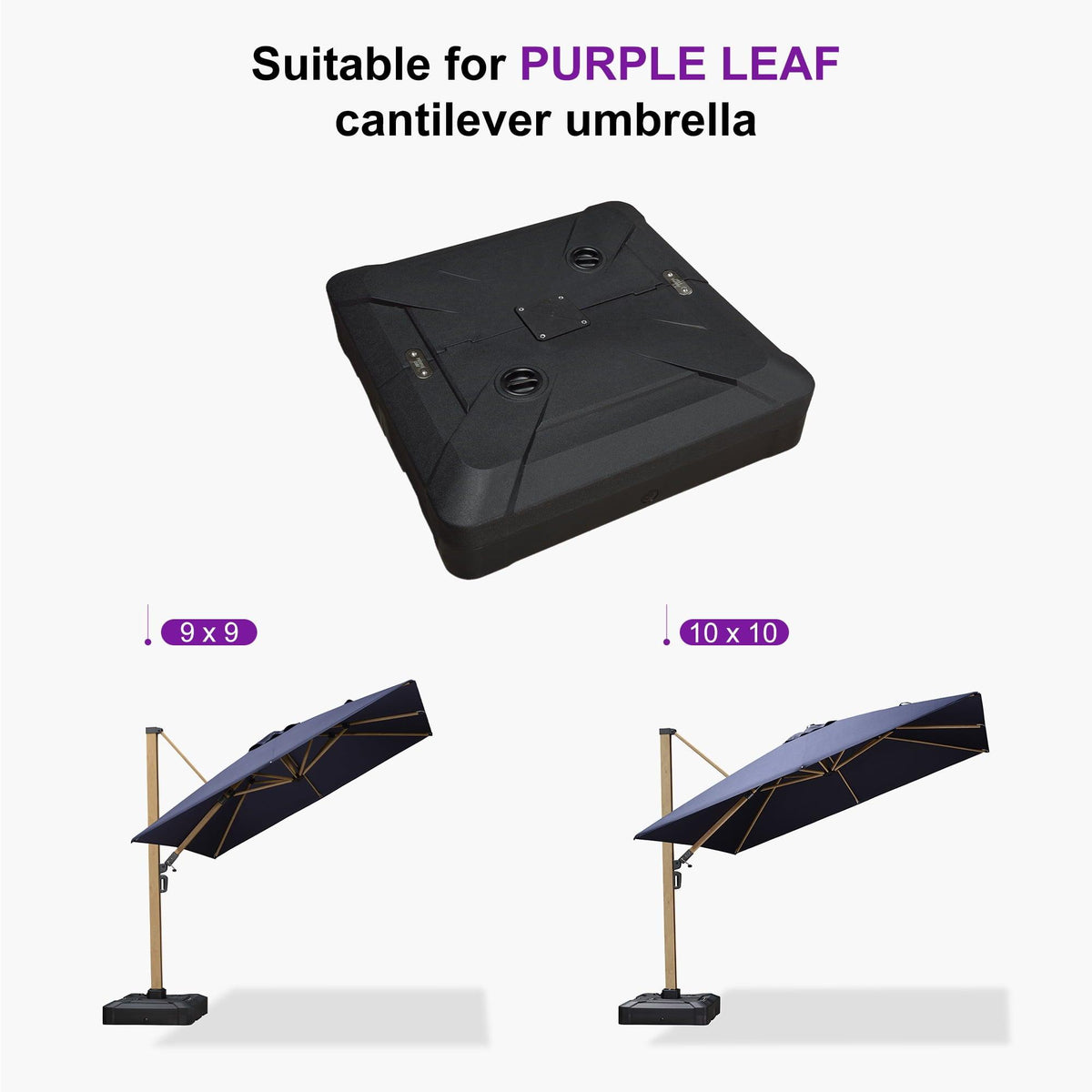 PURPLE LEAF Heavy Duty Outdoor Patio Cantilever Umbrella Base ZY04BSCJ — product view 6