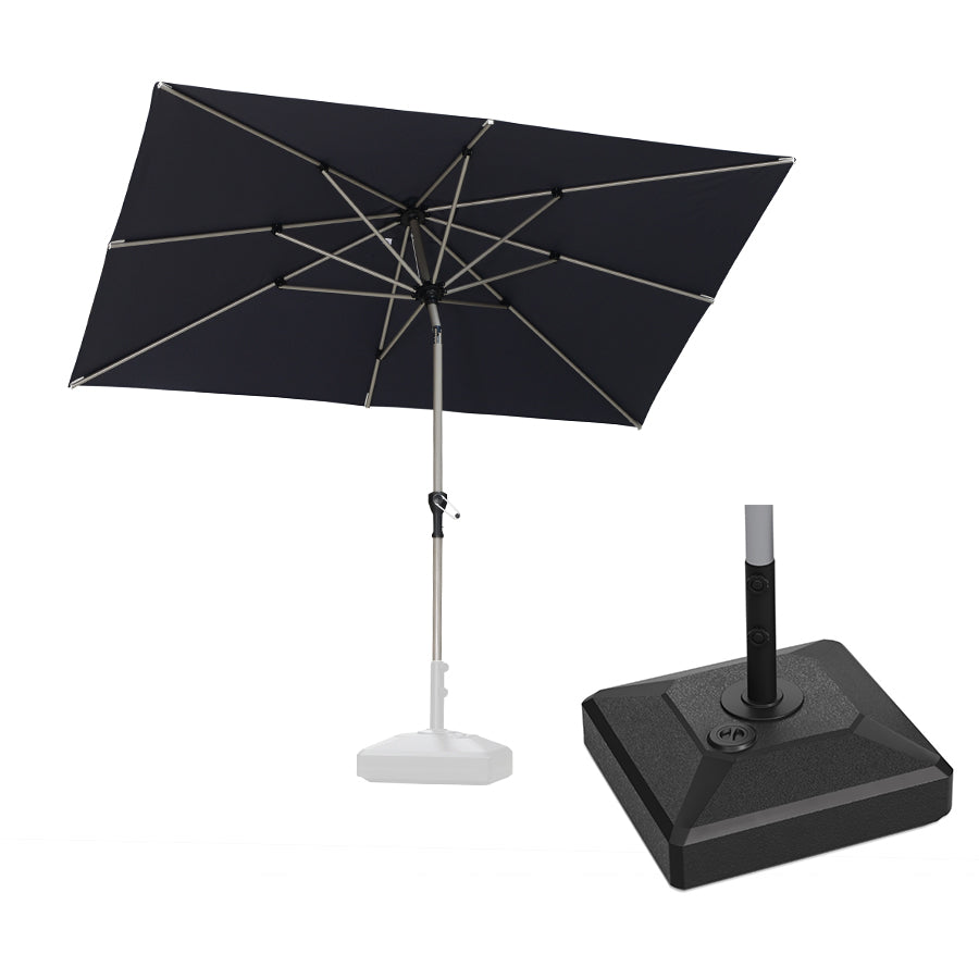 PURPLE LEAF Hailar Tilting Market Umbrella with Base Premium Outdoor Table Umbrella — product view 4