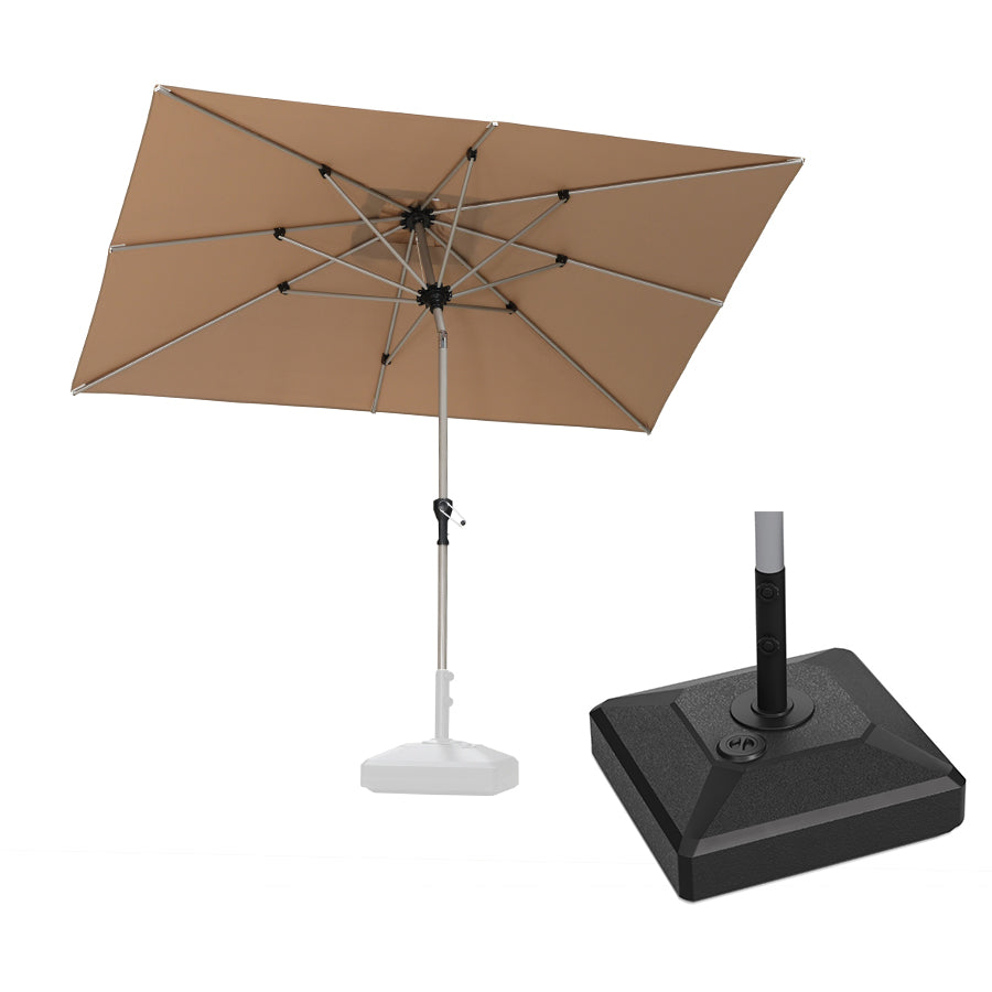 PURPLE LEAF Hailar Tilting Market Umbrella with Base Premium Outdoor Table Umbrella — product view 3