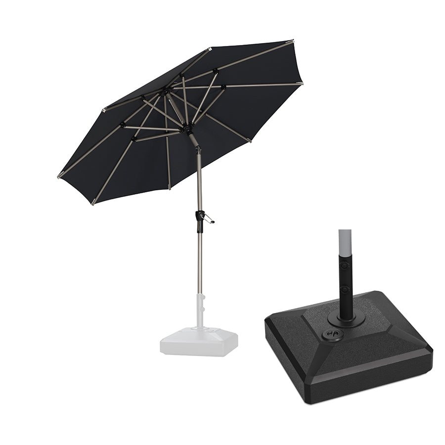 PURPLE LEAF Hailar Tilting Market Umbrella with Base Premium Outdoor Table Umbrella — product view 7