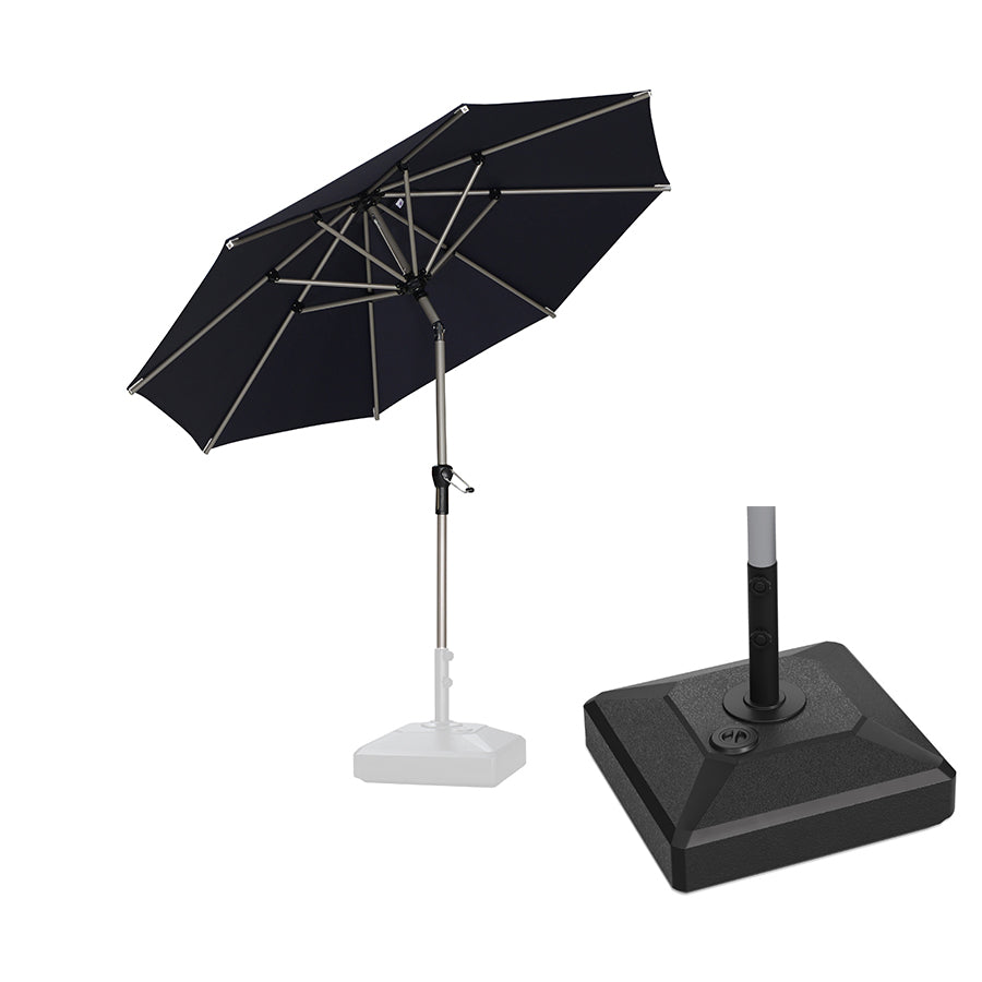 PURPLE LEAF Hailar Tilting Market Umbrella with Base Premium Outdoor Table Umbrella — product view 6