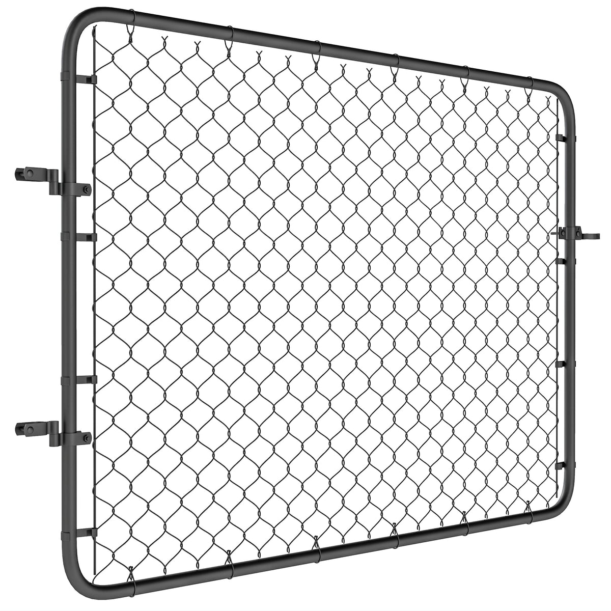 26-71 in. W x 4 ft. H Chain Link Fence Gate, Black — product view 2