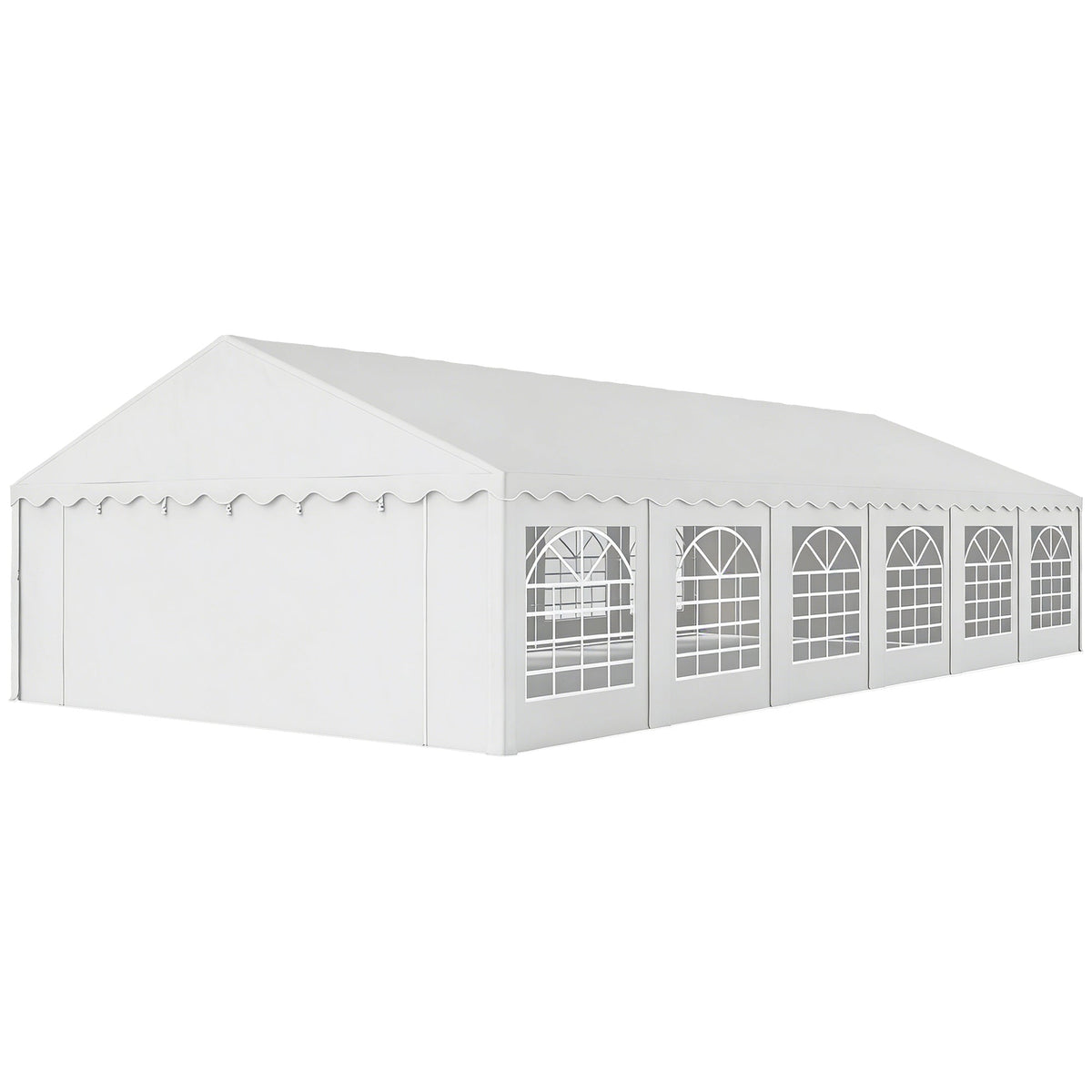 20' x 40' Heavy Duty Party Tent and Carport with Sidewalls, White — product view 2