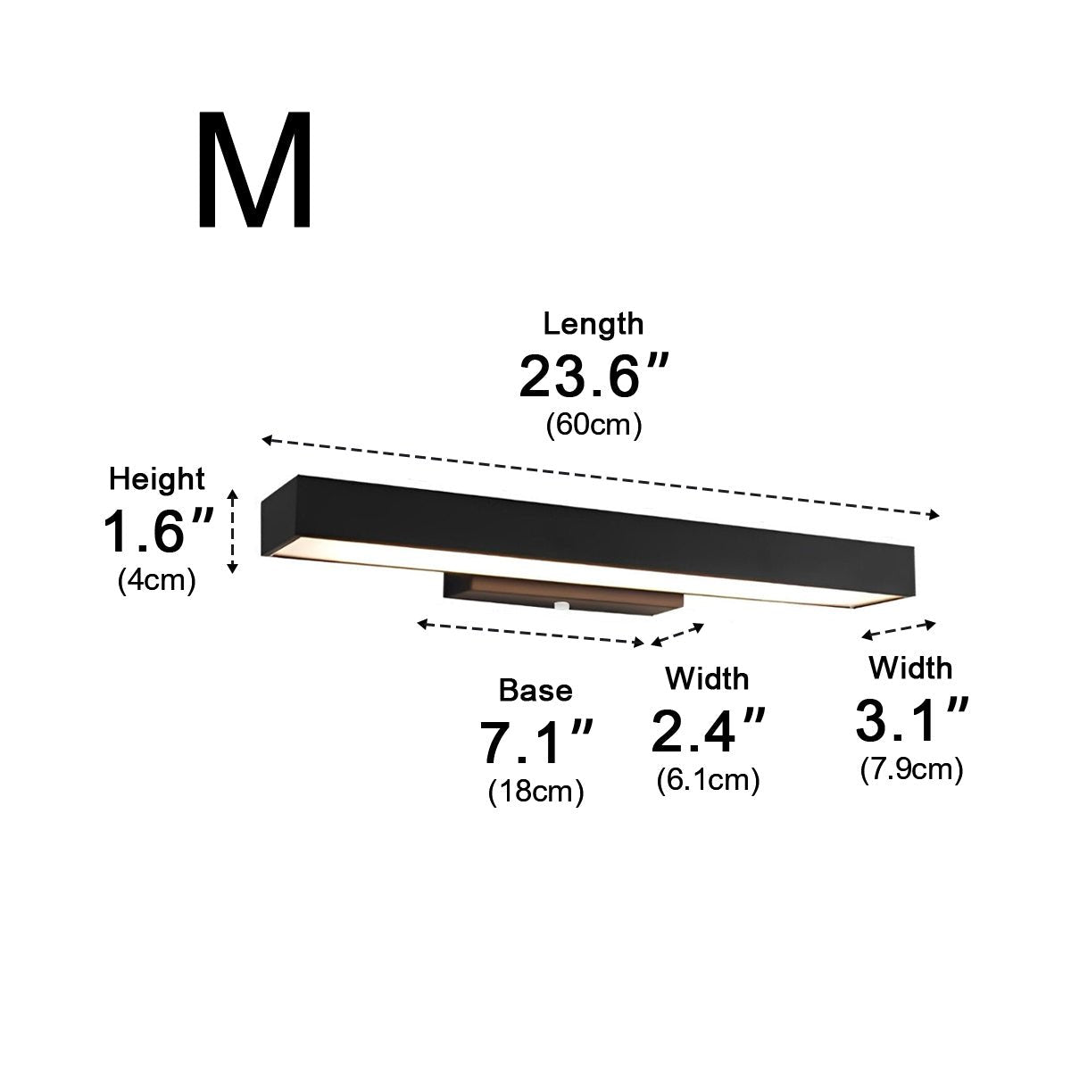Modern Minimalist Waterproof Outdoor Black Motion Sensor Wall Sconce — product view 6