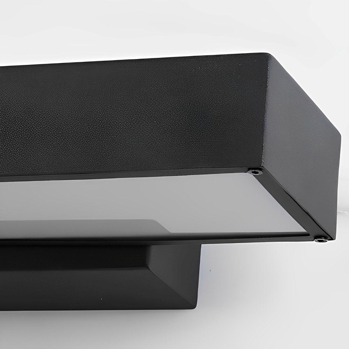 Rectangular Minimalist Waterproof Motion Sensor Black Modern Wall Sconce — product view 7