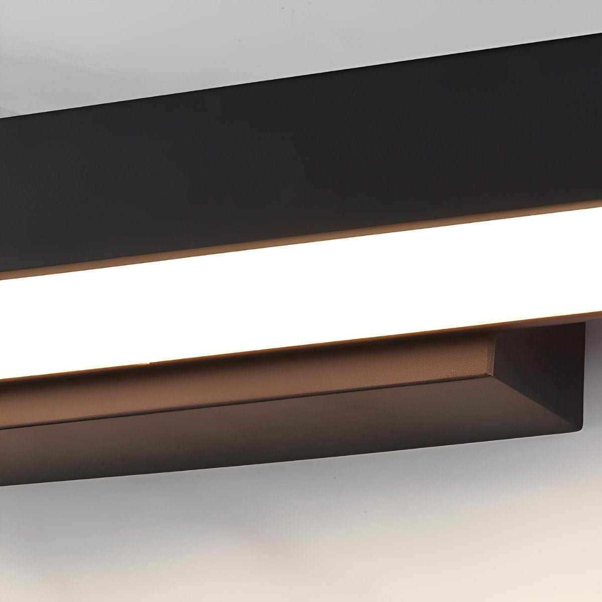 Rectangular Minimalist Waterproof Motion Sensor Black Modern Wall Sconce — product view 6