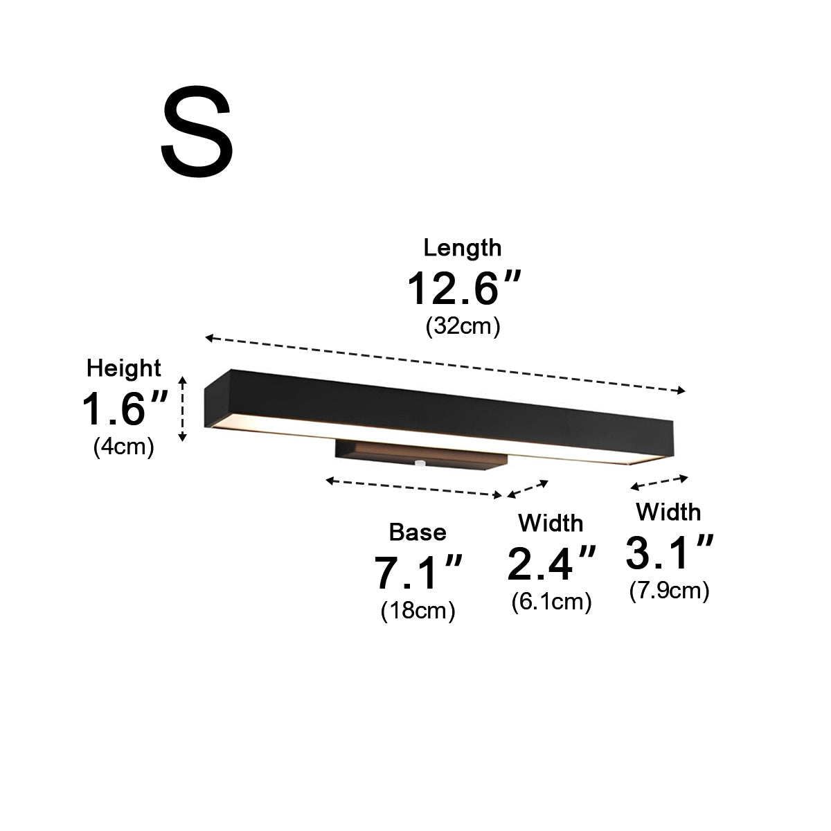 Modern Minimalist Waterproof Outdoor Black Motion Sensor Wall Sconce — product view 5