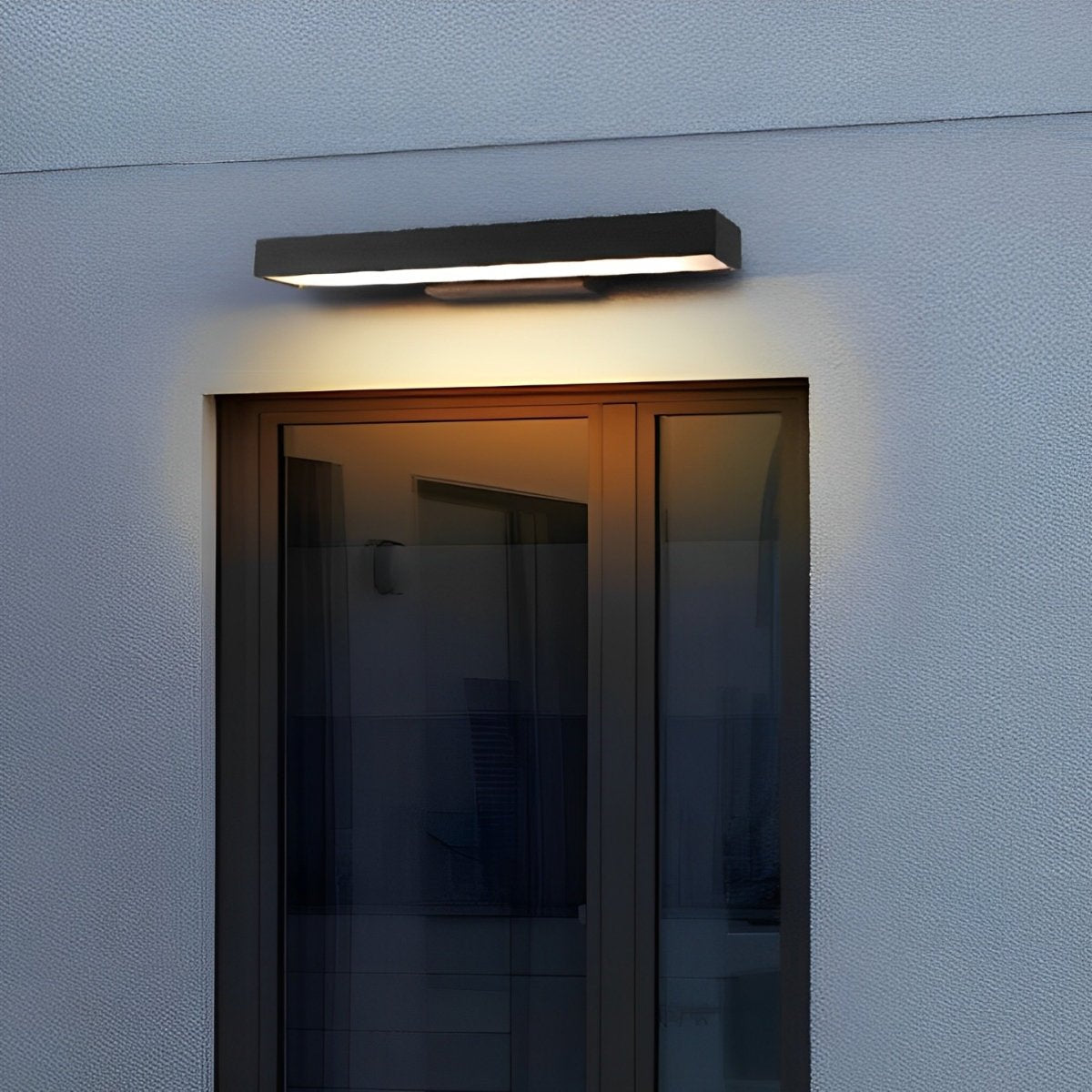 Rectangular Minimalist Waterproof Motion Sensor Black Modern Wall Sconce — product view 5