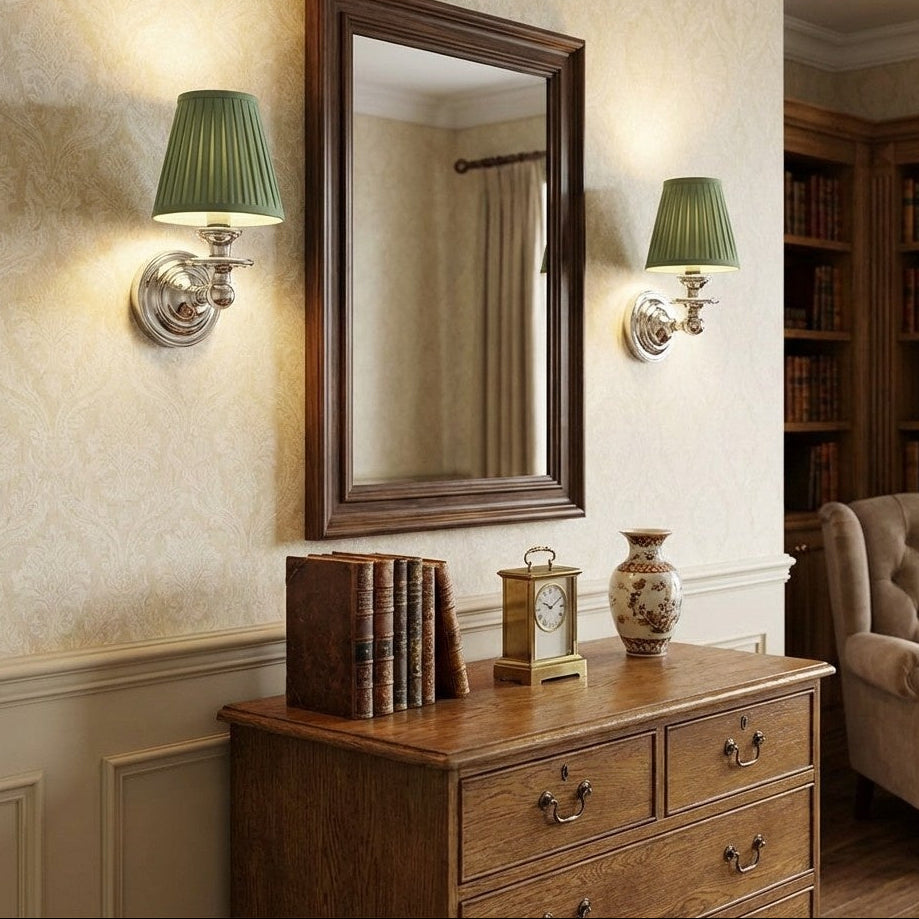Rowan Fabric Drum Wall Sconce, Farmhouse Style — product view 2