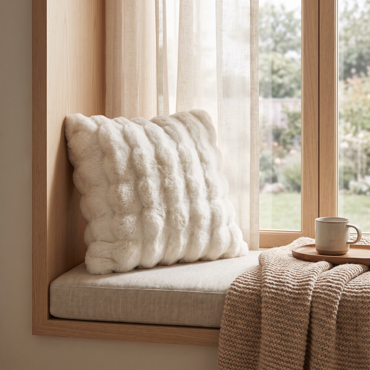 Rabbit Faux Fur Throw Blanket, Double-Lined — product view 4