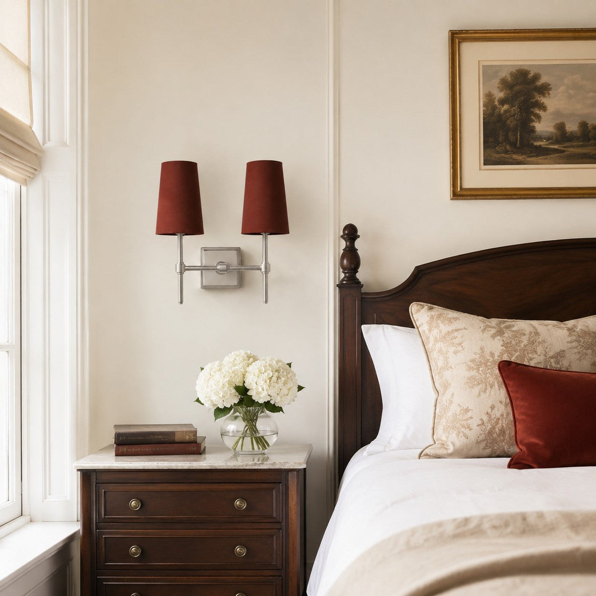 Rowan Linen Drum Wall Lamp, 1 to 3 Heads — product view 5