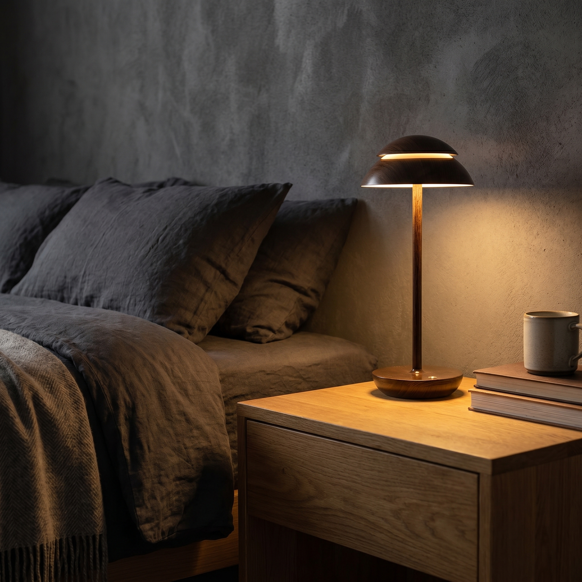 Rechargeable Table Lamp, Touch Dimming, Aluminum, Warm Light, USB-C — product view 3