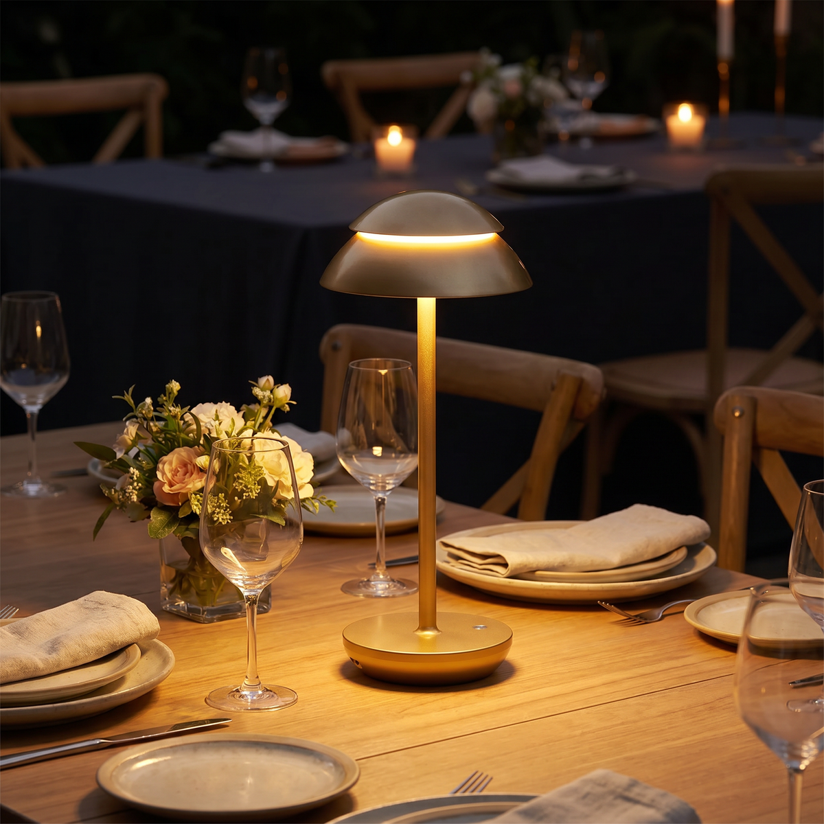 Rechargeable Table Lamp, Touch Dimming, Aluminum, Warm Light, USB-C — product view 7