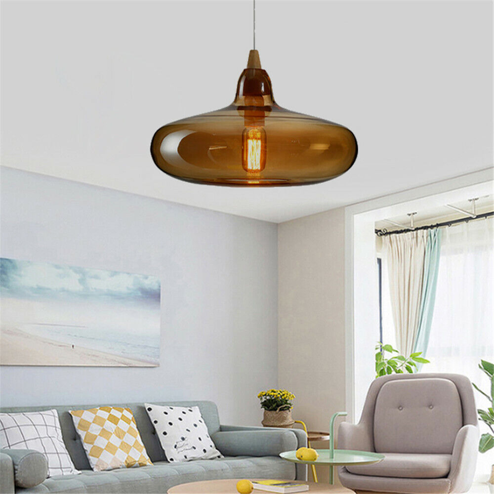 June Amber Glass Pendant Light — product view 5