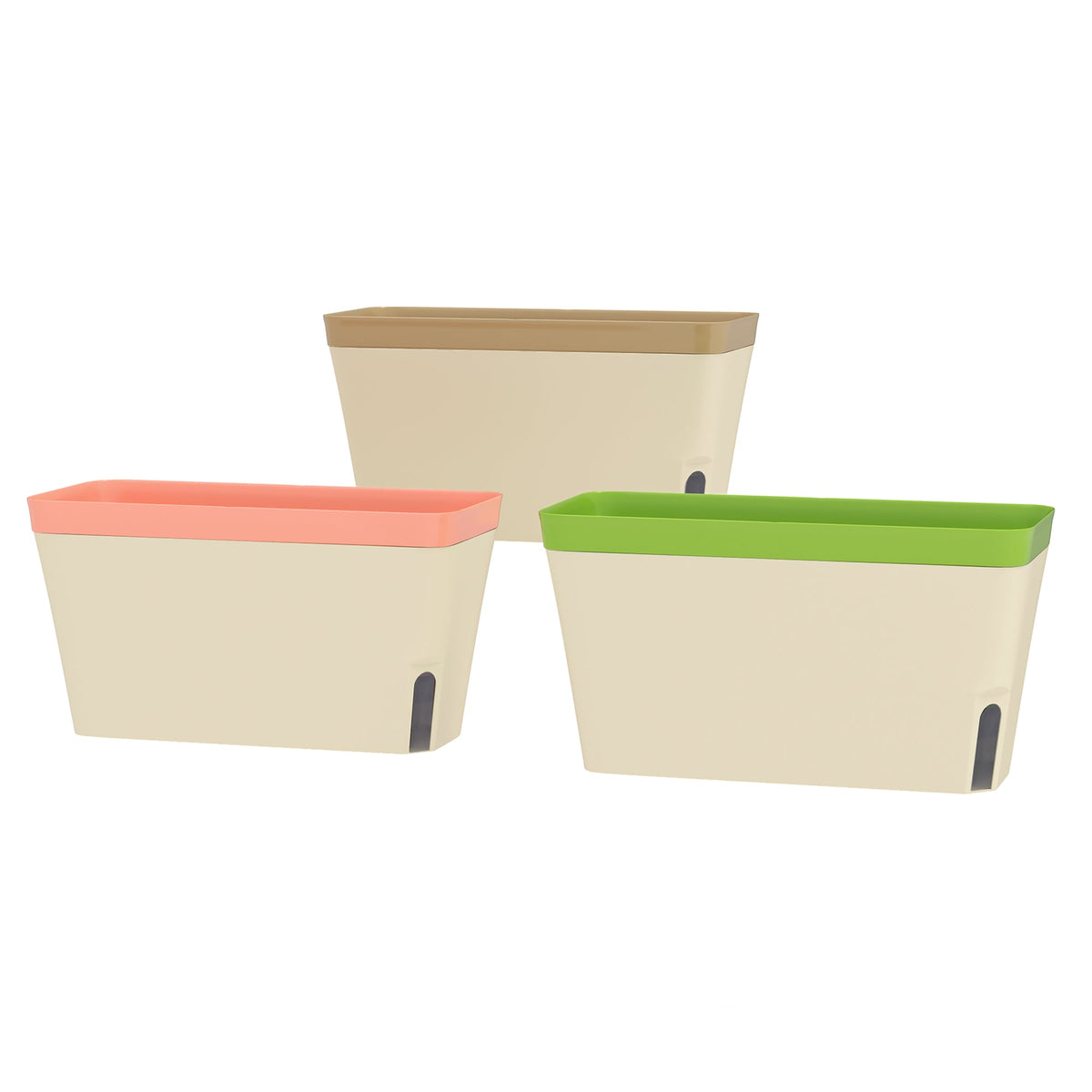 3 Pack 10.5" Self-Watering Planter Boxes with Water Level Indicator — product view 2